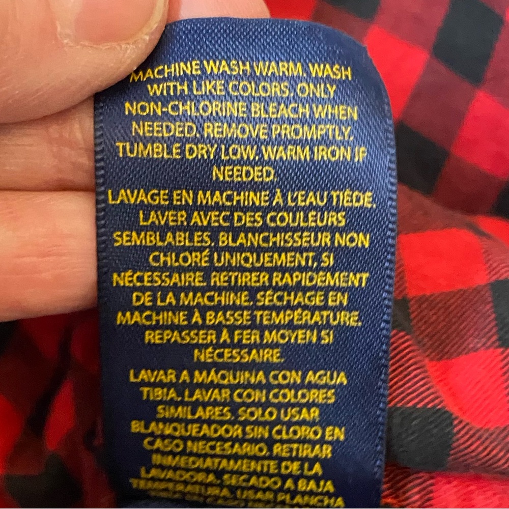 Polo Ralph Lauren 100% Cotton Red Black Check Casual Button Down Shirt Boys 6 - Picture 9 of 10